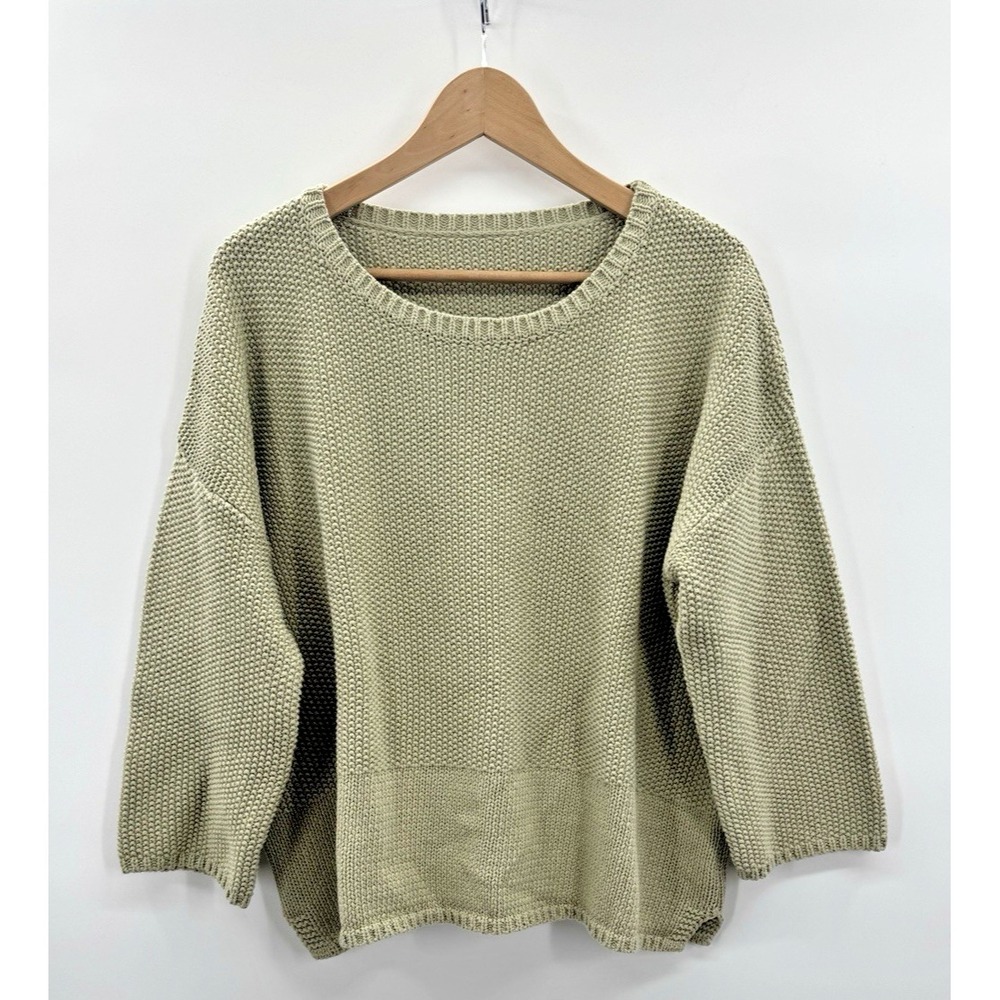 Poetry Women 12 Large Sweater Slouchy Boxy Cotton Fisherman Oversized Lagenlook